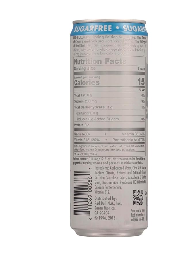 Spring edition Cherry Sakura sugar free energy drink