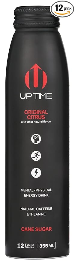 Uptime Original Citrus Flavored Energy Drink Natural 12 Fluid Ounces (Pack Of 12)