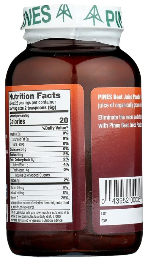 2 Packs of Pines International Beet Juice Powder - 5 Oz