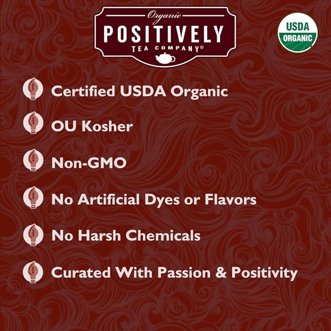 Organic Positively Tea Company Rooibos Chocolate Chai Tea Loose Leaf 16 Ounce