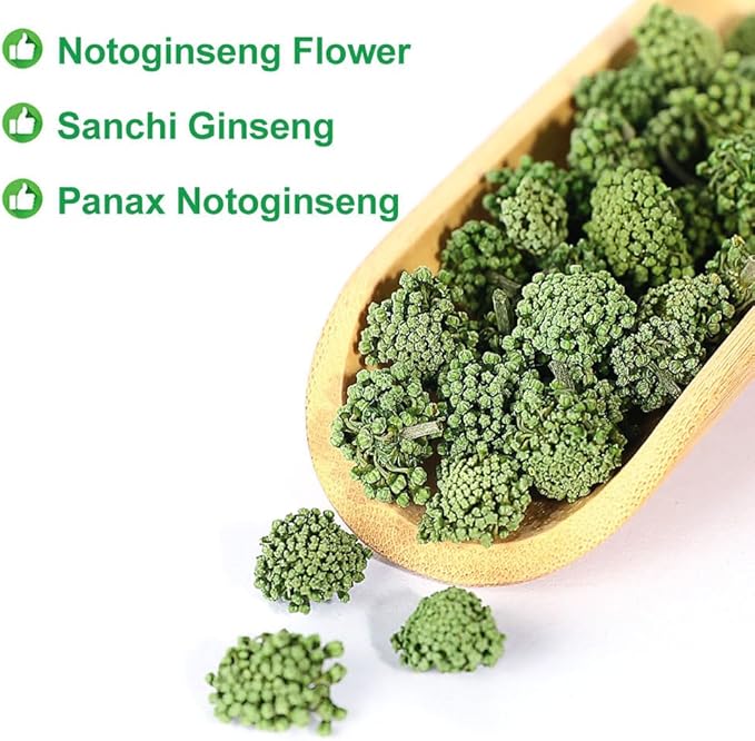 Panax Notoginseng Flower Sanchi Ginseng Flower Loose Leaf Tienchi Notoginseng Tea Sanqi Chinese Herbal Tea Tienchi Ginseng 60G/2.12oz