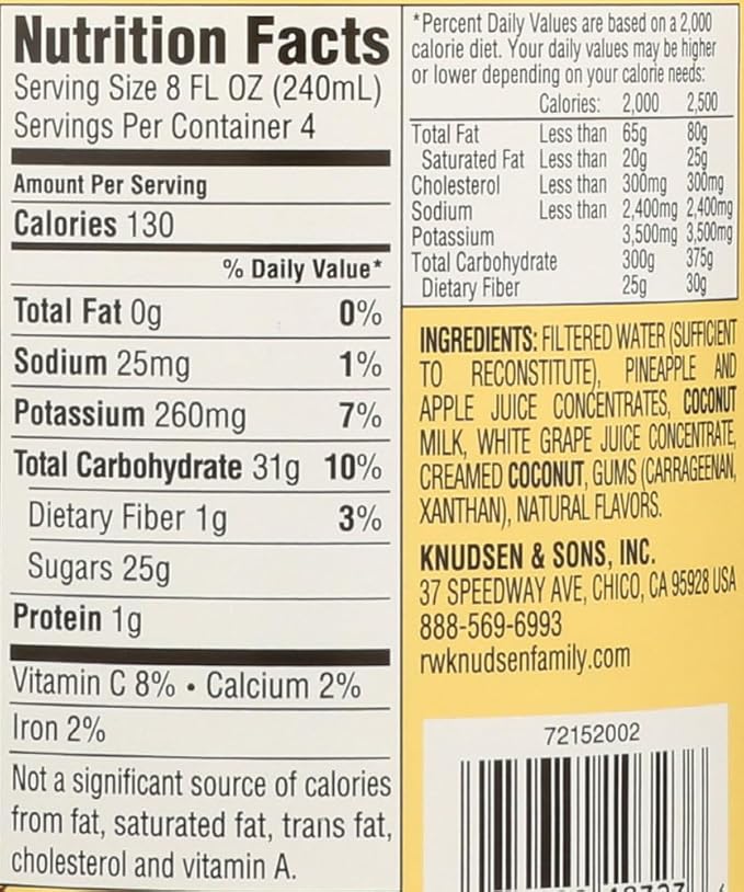 Knudsen Juice Pineaple Coconut