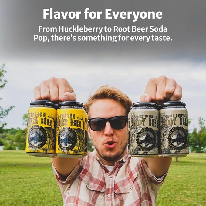 Rocky Mountain Soda 24‑Pack 12 Fl Oz Cans Small‑Batch Craft Soda Pop Gluten‑Free Vegan Organic Cane Sugar No Preservatives No Added Sodium Lemon-Limeade Soda Pop
