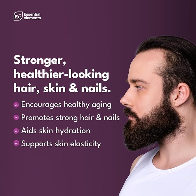 Essential Elements Hydrolyzed Collagen Peptides Powder for Men &amp Women - Joint Skin Hair &amp Nail Support - 15 Grams of Type I &amp III Grass-Fed Bovine Collagen - 30 Servings