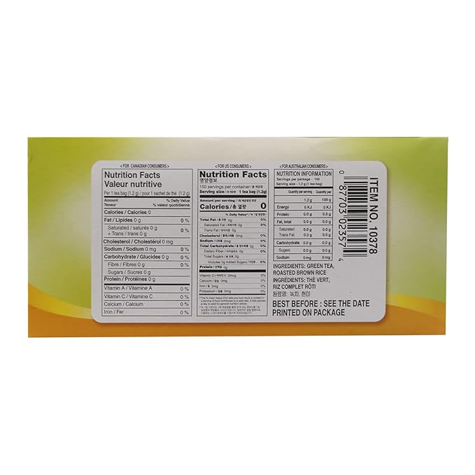 Surasang Green Tea with Roasted Brown Rice Tea Toasty and Fragrant Korean Herb Tea 150 Teabags
