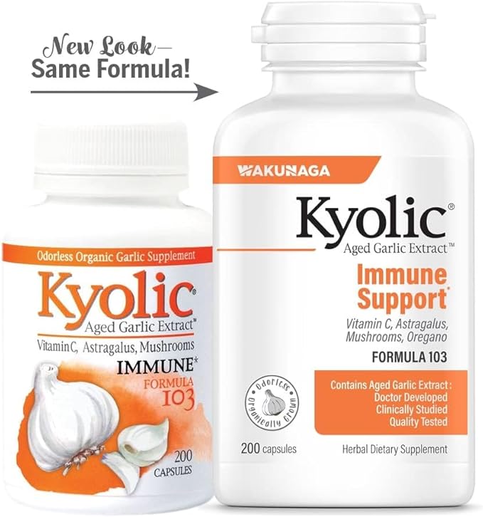 Kyolic Aged Garlic Extract Formula 103 Immune Support* 200 Capsules