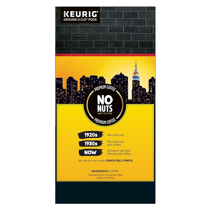 Chock Full o'Nuts Original Coffee Compatible with K-Cup Pods 32 CT (Pack of 3)