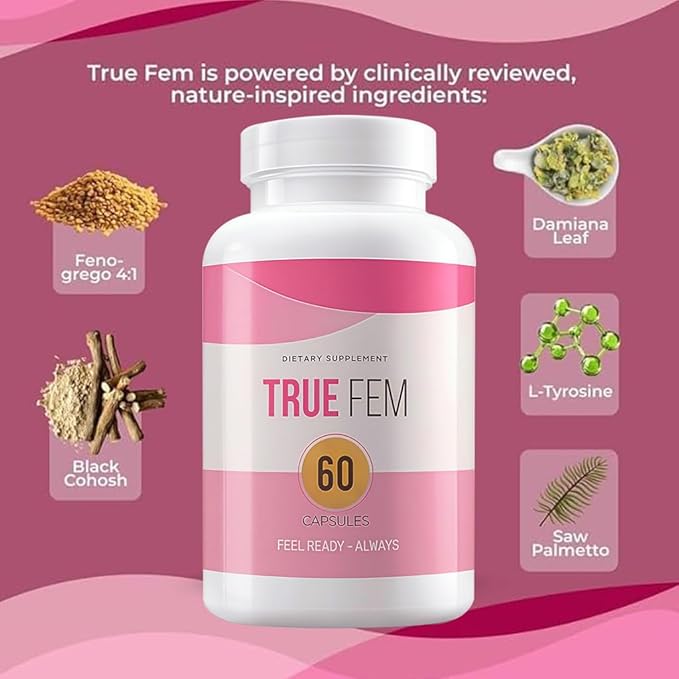 13-in-1 Vitamin Truefem 13-in-1 Capsules Vegan Non-GMO – Botanical Blend for Women’s Daily Balance