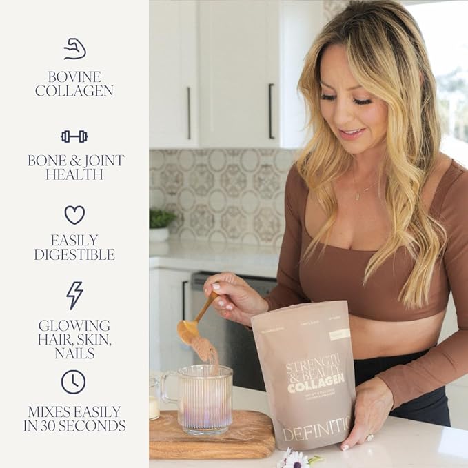 Collagen Powder for Women Beauty Blend with Vitamin C Biotin &amp Hyaluronic Acid Supports Hair Skin &amp Nails 20 Servings Grass-Fed Bovine Chocolate