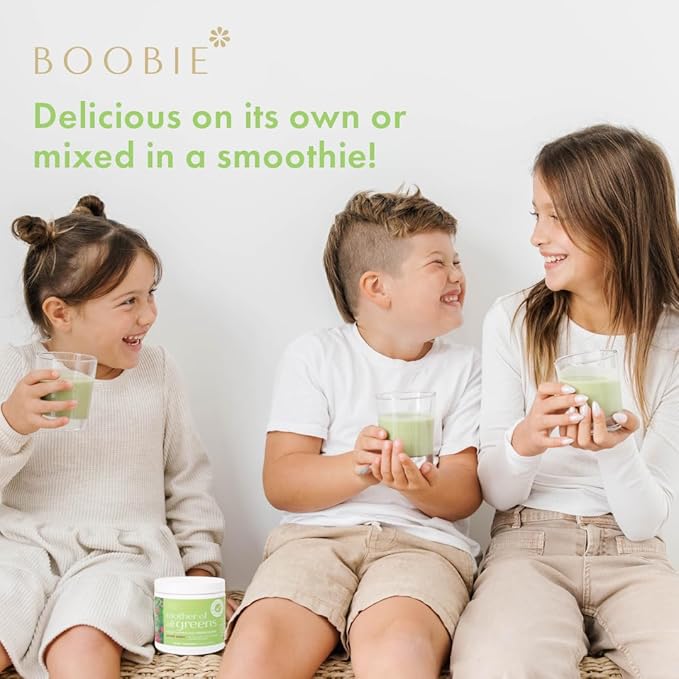 Boobie Mother of All Greens | Your New Family Ritual Daily Super Greens Powder with 35+ Essential Nutrients for Moms &amp Families | Vegan Gluten Free &amp Sugar Free | Mango Flavor 60 svgs