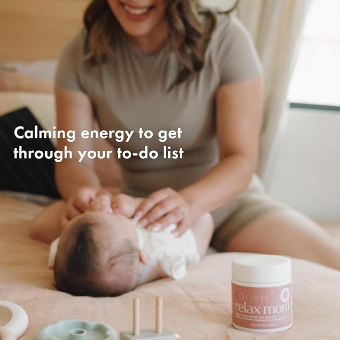 Boobie Relax Mom Postpartum Stress Support Supplement | Breastfeeding Friendly Approved | Postnatal Mood and Energy Support for Women with Ashwagandha &amp L-Theanine 60 Capsules
