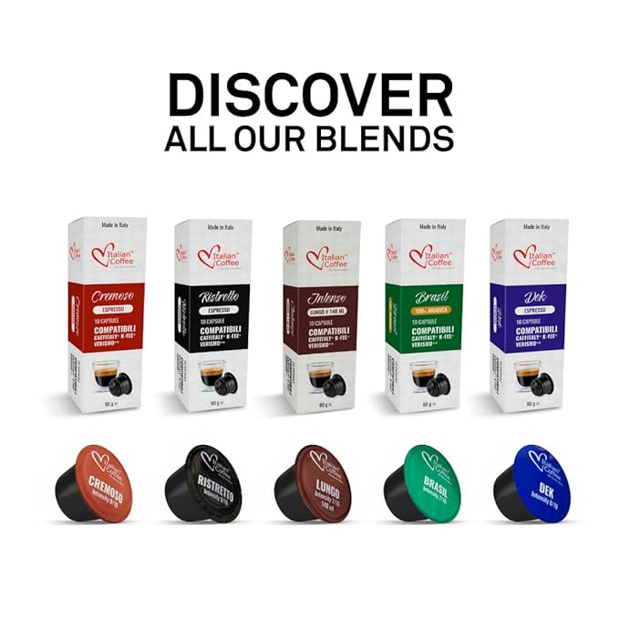ITALIAN COFFEE FOR ESPRESSO LOVERS Italian Coffee capsules compatible with Verismo CBTL Caffitaly K-fee systems (80 pods CREMOSO blend)