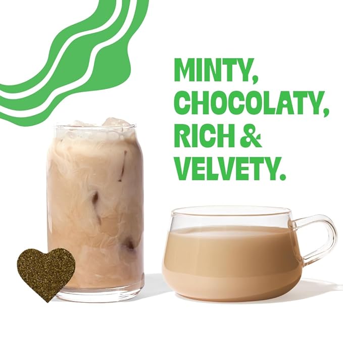 Tea Drops Cocoa Mint Latte Kit | Organic Bagless Tea | Iced or Hot | Caffeine-Free and Microplastic-Free Peppermint Mocha Creamer | Gift Set (2 Pack 6 Servings)
