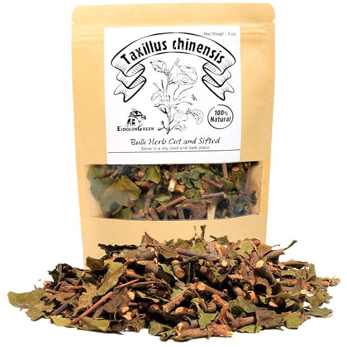 EidolonGreen [China Medicinal Herb] Dried Chinese Mistletoe (Taxillus chinensis/Sang ji sheng/桑寄生) Stems and Leaves 3 Oz (88g)