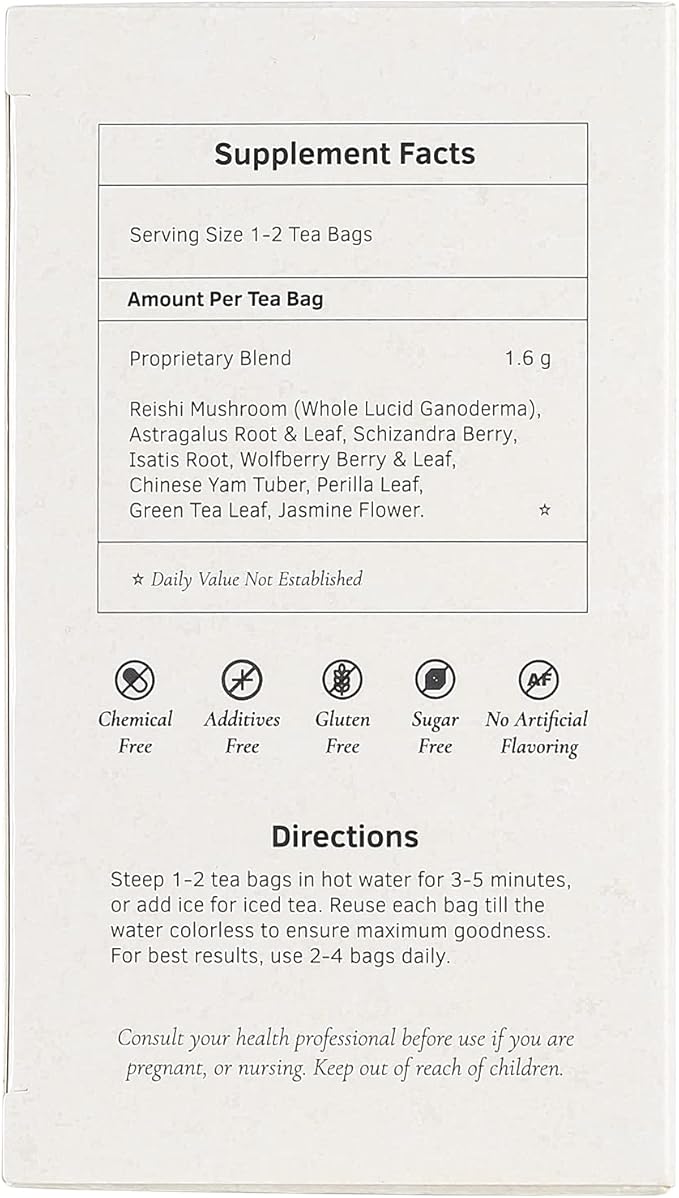 Health King Reishi Liver Guard Herb Tea Teabags 20-Count Box (Pack of 4)