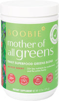 Boobie Mother of All Greens | Your New Family Ritual Daily Super Greens Powder with 35+ Essential Nutrients for Moms &amp Families | Vegan Gluten Free &amp Sugar Free | Mixed Berry Flavor 60 svg