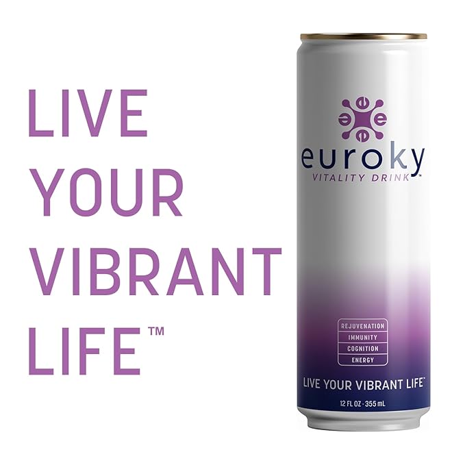 Euroky Vitality Drink Wellness Beverage – Rejuvenation Immunity Cognition and Energy Support 12 fl oz