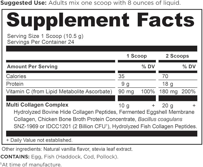 Ancient Nutrition Multi Collagen Protein Powder Vanilla 24 Servings + Multi Collagen Protein Powder Chocolate 24 Servings