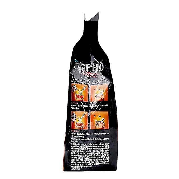 FOOD EMPIRE CAFÉ PHO Cafe Pho Vietnamese 3in1 Instant Coffee Mix Iced Milk Coffee Sua Da Single Serve Packets Bag of 18 Sachets Pack 3 45.7151 Ounce