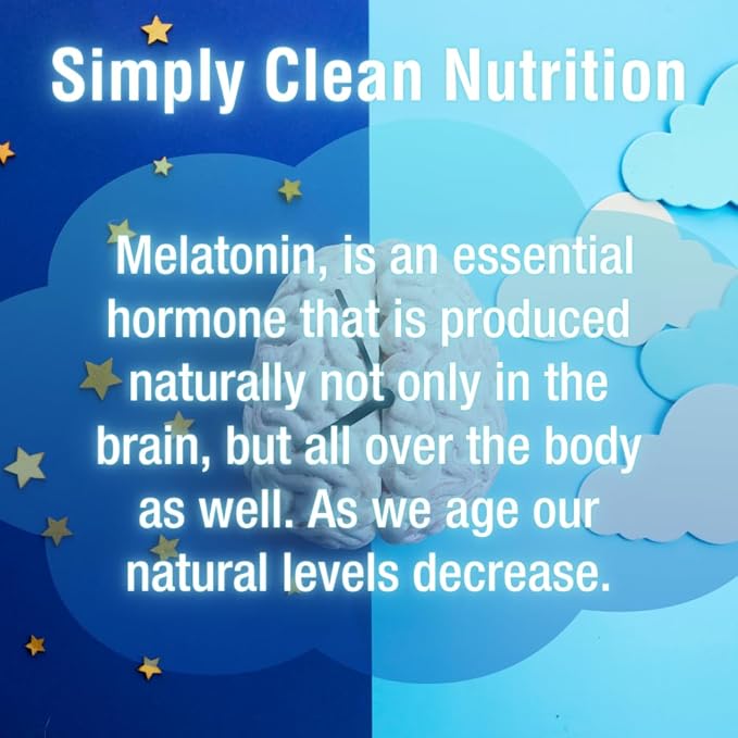 Pure Melatonin 60mg | 180 High-Dose Easy-to-Swallow Capsules | Natural Sleep Aid | Non-Habit Forming | Holistic Wellness
