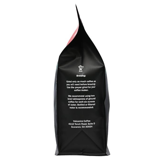 Volcanica Coffee Hazelnut Flavored Decaf Coffee Whole Bean 16-ounce