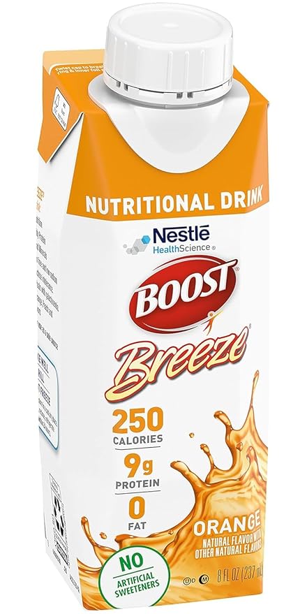 Boost Breeze Nutritional Drink Orange 8 Fl Oz (Pack of 6)