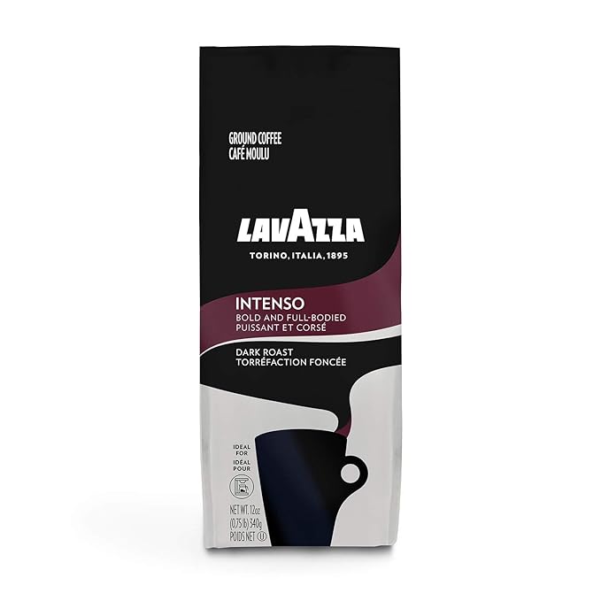 Lavazza Intenso and Classico Ground Coffee Blend 12-Ounce Bags (2 pack)