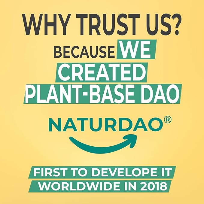 NATURDAO Plus® DAO Enzyme 1000000 HDU per dose - Catalase Enzyme - 8 Cofactors and Adjuvants - Advanced Histamine Blocking Formula - Food Intolerance - 60 Extended Release Tablets
