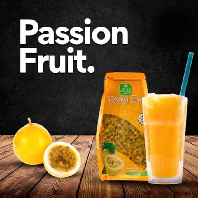 MNPassion Fruit Pulp 100% Fruit No Added Sugar – Maracuya For Smoothies &amp Desserts Cocktails Drinks Sugar free 2 Pack (16 oz Each)