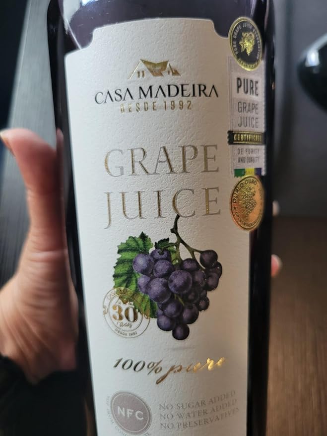 Casa Madeira Grape Juice 100% Pure 33.8 Fl Oz | Pack of 3 + Exclusive Brazil in Texas Bracelet | Suco de Uva | Bundle by Brazil in Texas