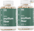 Pure for Men Daily Psyllium Husk Fiber Supplement Pure for Her | Digestive Regularity &amp Gut Health Support | Soluble Fiber Powder 2175mg Per Serving | 250 Capsules (2 Pack)