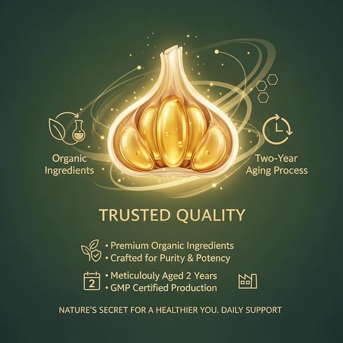 LUMINE Aged Garlic ExtractPrimus Aged GarlicExtract 300 Count 7500mg Odorless Organic Garlic SupplementElare Aged Garlic
