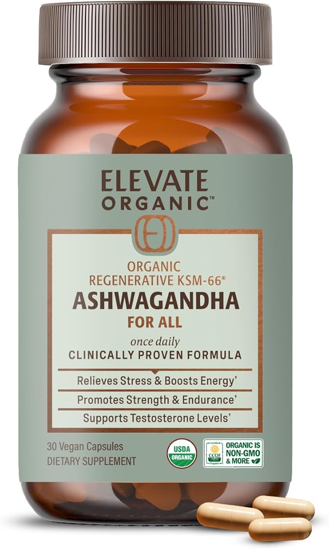 Regenerative Fermented KSM-66 Ashwagandha Vegan Capsules with Acti Veda™ (600mg 30 Servings) Up to 150% More Effective Than KSM-66 Alone