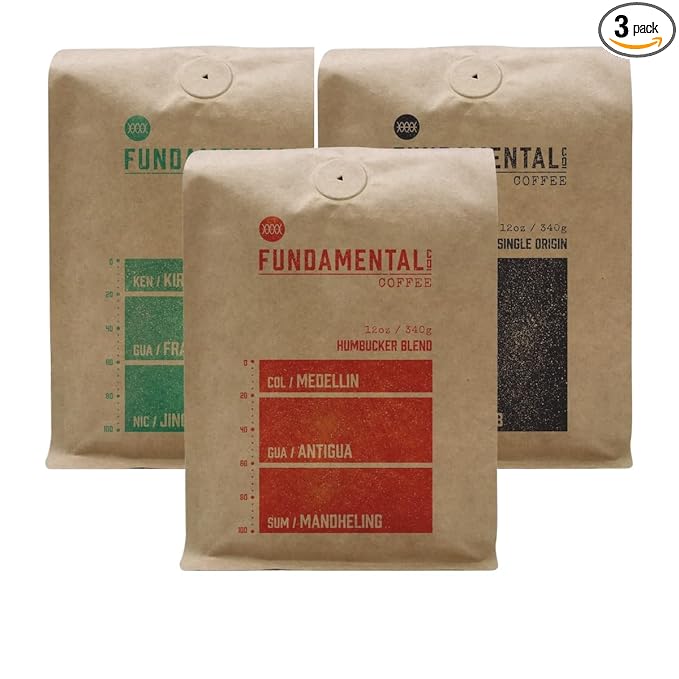 Bean Box Sampler - Roasted by Fundamental Company 3-Pack Freshly Ground Coffee Gourmet Coffee