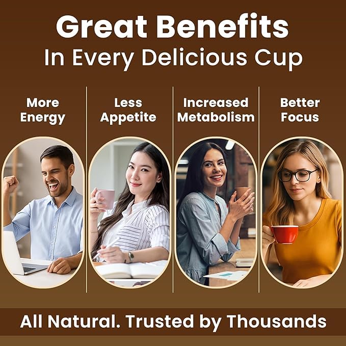 Burn + Control Instant Coffee – Smooth Arabica Blend with Garcinia &amp Yerba Mate – Supports Metabolism &amp Daily Energy – Convenient Slim-Style Coffee Mix (4 box/96 serv.)
