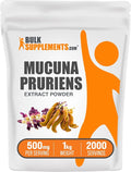 BulkSupplements.com Mucuna Pruriens Extract Powder - Mucuna Pruriens Supplements Herbal Supplement - Vegan &amp Gluten Free 500mg per Serving 1kg (2.2 lbs) (Pack of 1)