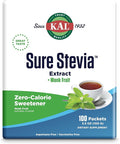KAL Sure Stevia Plus Monk Fruit Sweetener - Great Tasting Zero Calorie Sugar Free Sweetener - Low Glycemic Perfect for a Keto Diet or Low Carb Diet 60-Day Guarantee 3.5oz 100 Single-Serve Packets