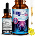 Lung Support Supplement Drops with Wild Mullein Leaf Extract for Lungs and Mucus Relief Support - 2 Fl oz