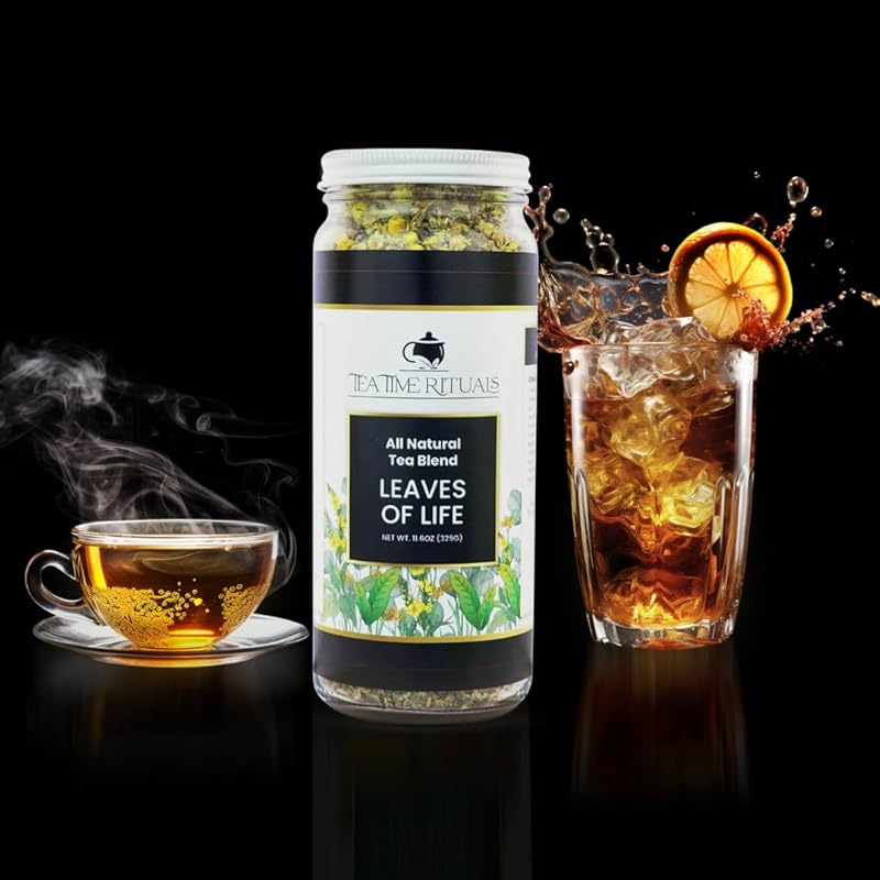 Leaves of Life - All Natural Loose Leaf Herbal Tea Blend (Life Everlasting Flowers Cinnamon Chips Peppermint Leaves Licorice Roots Fenugreek Seeds Mullein Leaves and more)