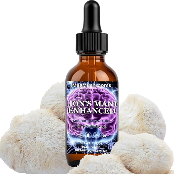 Lion’s Mane Tincture Enhanced High Potency Double Extracted 60 Daily Doses