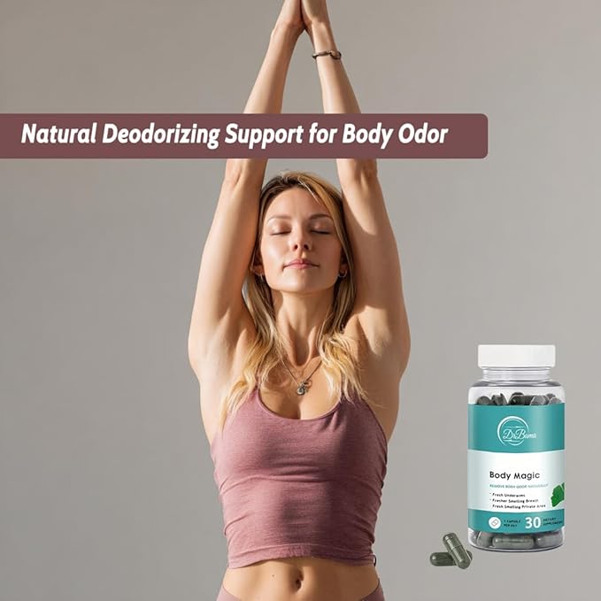 Body Magic Chlorophyll Capsules: 30 Vegan Capsules for Detox Digestion - Natural Energy Booster for Gut Health Skin Support and Oily Skin