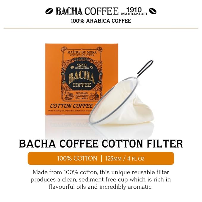 Bacha Coffee | Carnevale Fine Flavoured Coffee Autograph Collection 100% Arabica Specialty Coffee Ground Beans Medium Roast 350g &amp 100% Cotton Filter 125mm/4 fl oz Serving Size