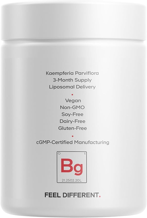 Codeage Liposomal Black Ginger Supplement - Kaempferia Parviflora Root Powder - 3-Month Supply - Ginger Root Pills and Herbal Root - Liposomal Delivery - 1 Capsule Per Serving - Non-GMO - 90 Capsules