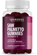 Saw Palmetto for Women with 2500mcg Biotin - DHT Blocker and Hair Skin Nail Health Gummies - 60 Count - Supports Stronger and Fuller Looking Locks and Radiant Skin - Vegan Non-GMO 1 Month Supply