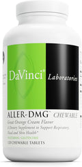 DAVINCI Labs Aller-DMG Chewable - Immune Health Support Histamine Aid &amp Respiratory Support* - Orange Cream Flavor - 120 Chewable Vegetarian Tablets (60 Servings)