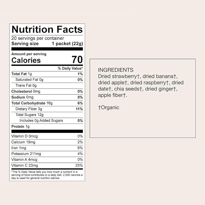 kencko Reds Smoothie Mix Packets - 20 Instant Breakfast Smoothies Made of Nature’s Original Superfoods - Strawberry Banana Raspberry Ginger &amp More - Organic Fruit &amp Veggie Healthy Smoothies