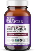 New Chapter Immune Support Reishi &amp Shiitake Mushroom Blend with Organic Reishi Mushroom Vegan + Non-GMO Nootropic Ingredients - 120 ct
