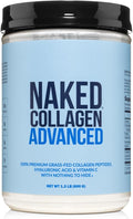 NAKED Collagen Advanced - Peptides Protein Powder Hyaluronic Acid Vitamin C Pasture-Raised Grass-Fed Hydrolyzed Collagen Supplement Paleo Friendly Non-GMO Keto Gluten Free 1.3LB