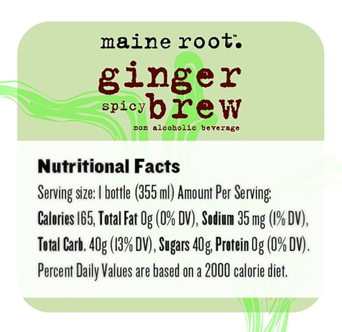 Maine Root Soda - Fair Trade Craft Soda in Glass Bottles (Ginger Beer 12 Pack)