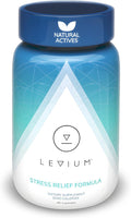 Levium Stress Supplement for Calm &amp Mood Support | Ashwagandha KSM-66 Magnesium L-Theanine &amp GABA | Supports Mental Focus &amp Relaxation | Non-Habit Forming | 90 Capsules